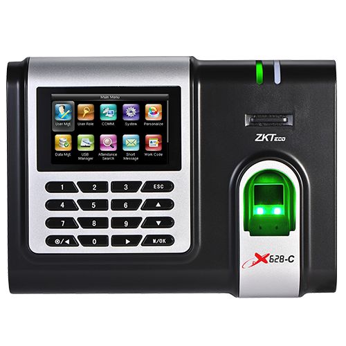 ZKTECO Terminal de Ponto Biométrico X628-C com Leitor de Impressão Digital, USB e Rede TCP/IP